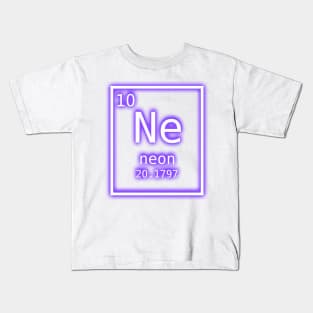 Neon Element Purple Periodic Table Chemistry Nerd Costume T-Shirt Kids T-Shirt